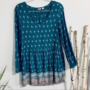 Roxy Boho Paisley Shift Dress
